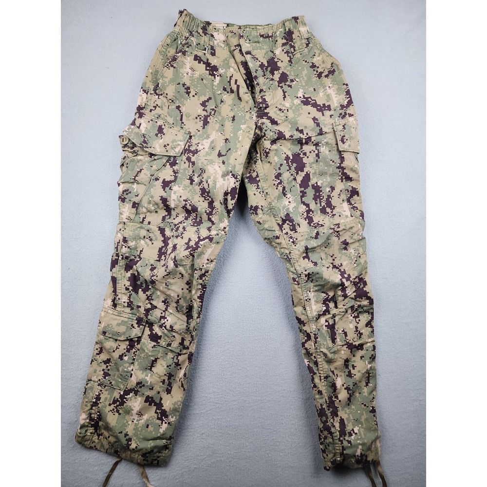 US Navy Pants Mens Small Short Working Uniform Type III Seals Trouser Camo READ